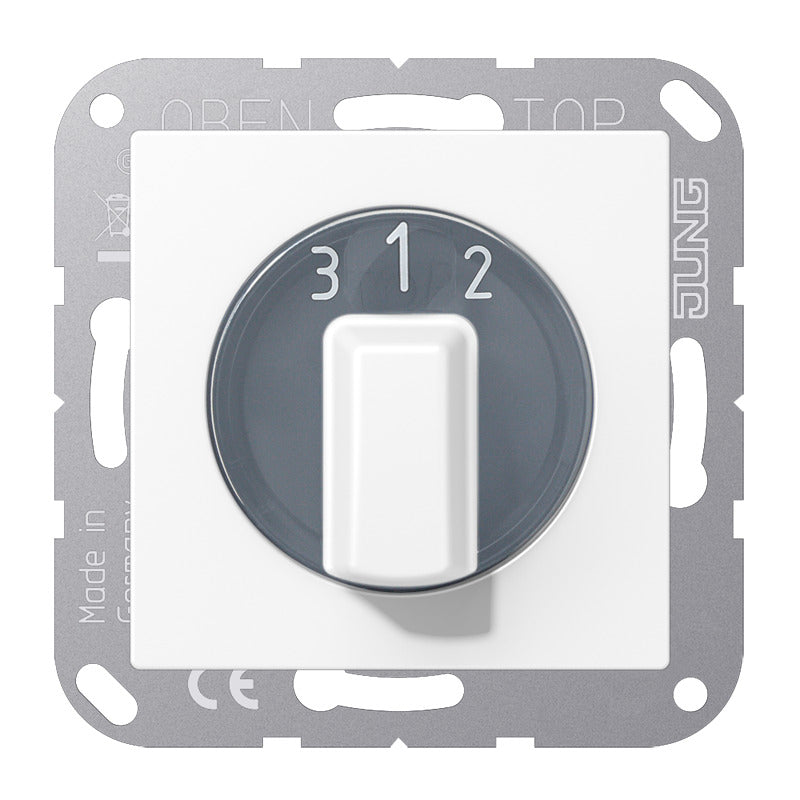 Jung AS500 Drie Positie Enkelpolige Schakelaar Matte Wit - A1504.10NWWM