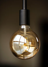 Bailey Spiraled Basis G95 LED Filament Globe Lamp E27 4W Goud - 144338