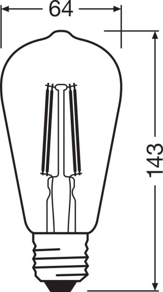 LEDVANCE Smart+ Wifi Edison Filament LED Lamp E27 5.5W - 4058075528277