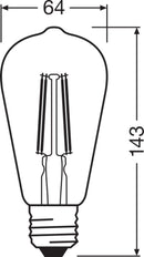 LEDVANCE Smart+ Wifi Edison Filament LED Lamp E27 5.5W - 4058075528277