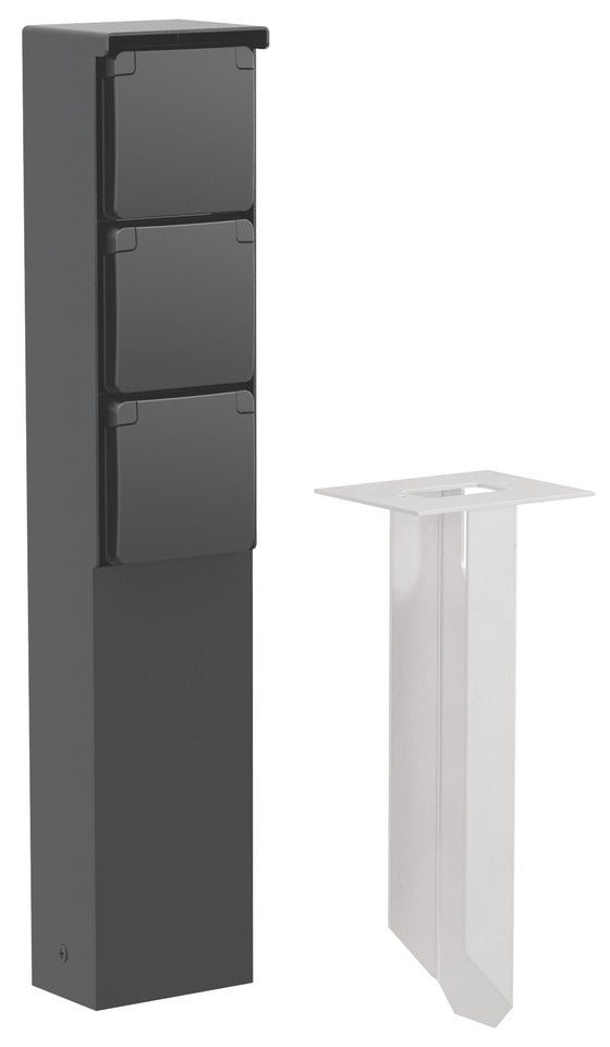 Buiten Ip55 Drievoudige Stopcontact Tuinpost Met Grondpen - 761-36835