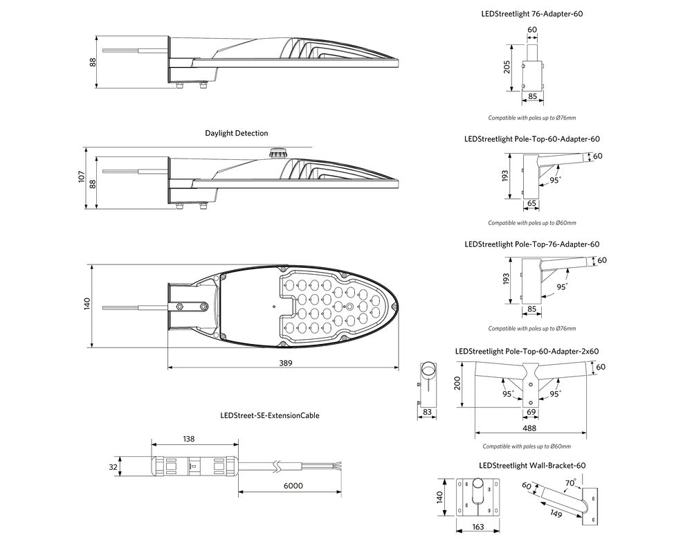 Opple LED Streetlight E2 20W 3000K Professional - 705000021000