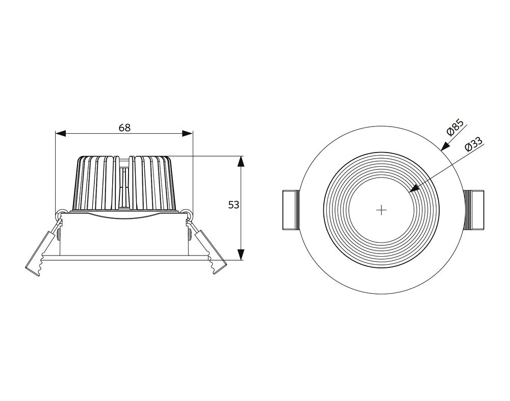 Opple Ava LED Recessed Spotlight 5W Dimmable 2700K - 541003207300