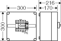 Hensel Mi 7216 Lastisolator Schakeldoos 125A 4P IP65 - Mi 7216