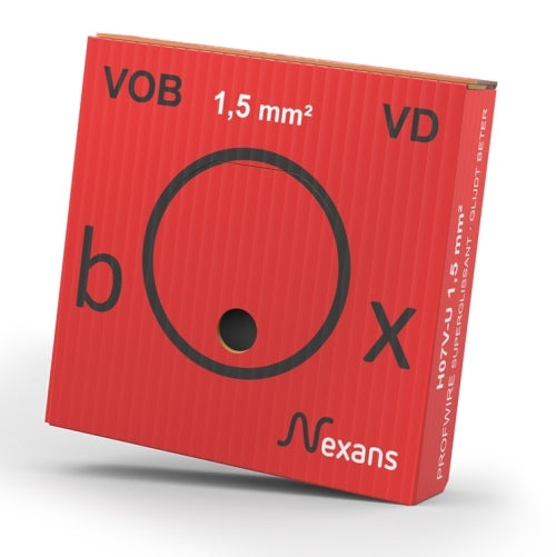 Nexans H07V-U Eca Installatiedraad 1.5mm² Rood - 10564830 [100 Stukken]