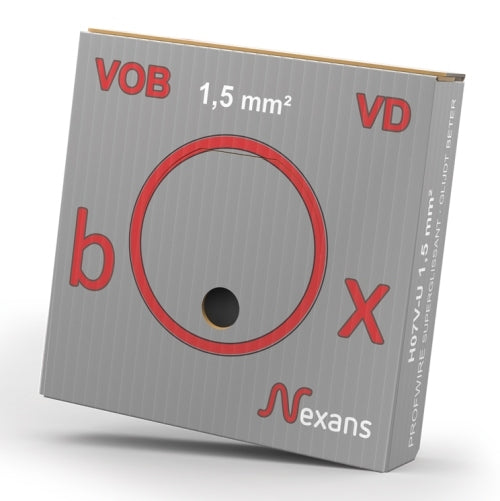 Nexans H07V-U Eca Installatiekabel 1.5mm Grijs 100m - 10564809 [100 Stukken]