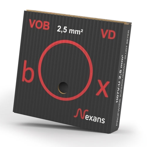 Nexans H07V-U Eca 2.5mm2 Zwarte Installatiedraad Doos 100m - 10564792 [100 Stuks]