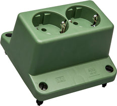 ABB 3640 Dubbele Schuko Socket Afdekking Groen Gerecycled - 1SPA007130F9250