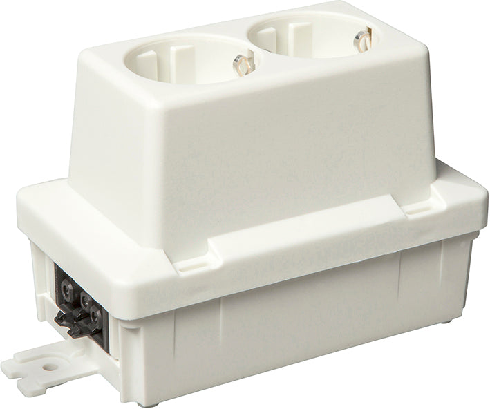 ABB Dubbele Schuko Stopcontact Met GST18 Voeding Einddoos - 1SPA007102F9300 [5 Stuks]