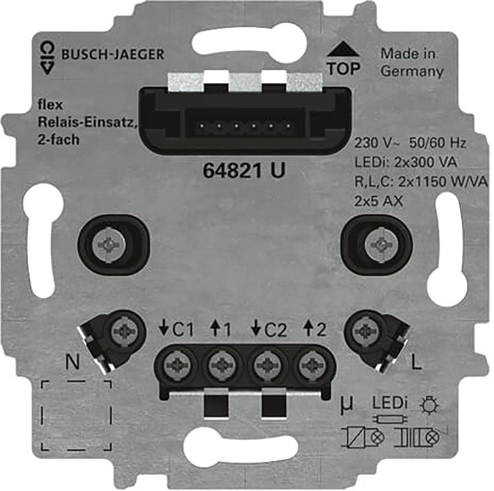 ABB Busch 2 Kanaal Relais Basis FlexTronics - 2CKA006800A3044