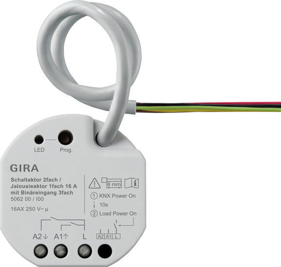 Gira One 2-Gang Schakelaar 16A KNX Veilige Actuator - 506200