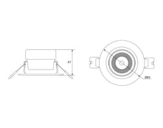 Opple Led Chiara 6W Inbouwspot 2700K Wit - 541003410900