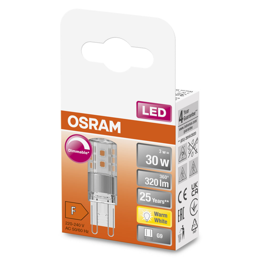 Osram Led G9 Dimbaar 3W 2700K Pin Basis Lamp - 4058075607286 [6 Stuks]