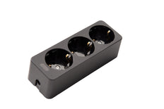 Martin Kaiser 3-Way Desktop Voedingssocket Zwart - 538/SW [2 Stuks]
