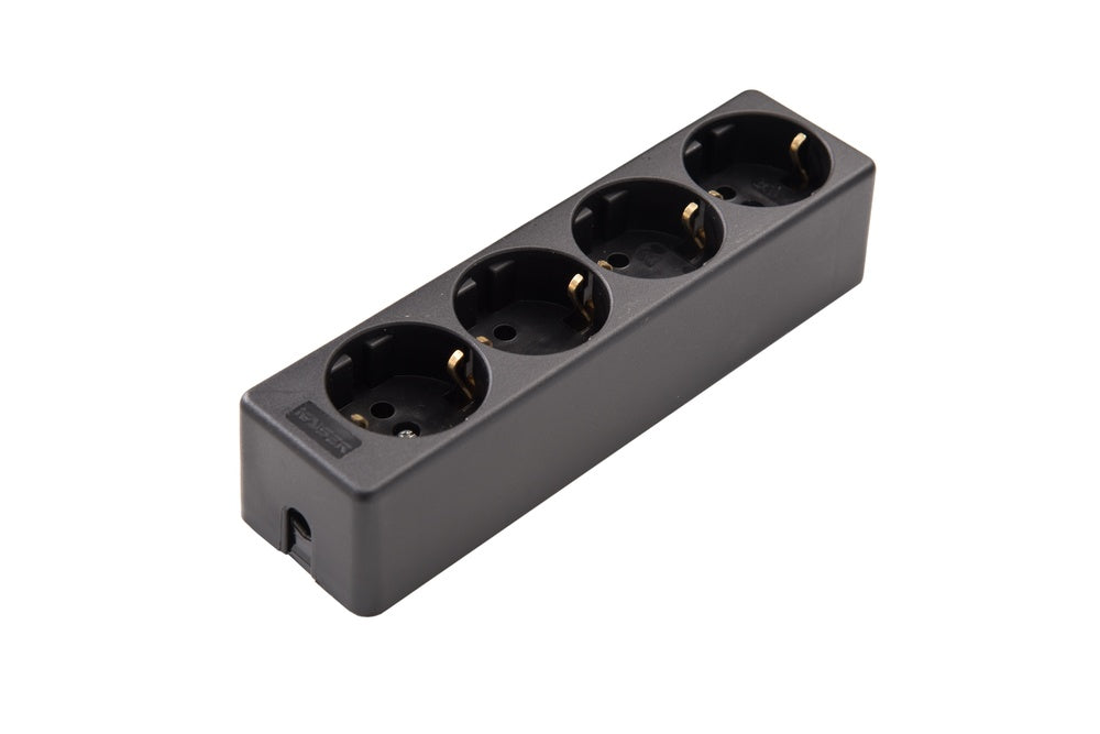Martin Kaiser 4 Weg Desktop Stopcontact Zwart - 541/SW [2 Stuks]