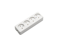 MK 4-Weg Desktop Voedingsstrip Zonder Aarde 16A Wit - 509/KWS [2 Stuks]