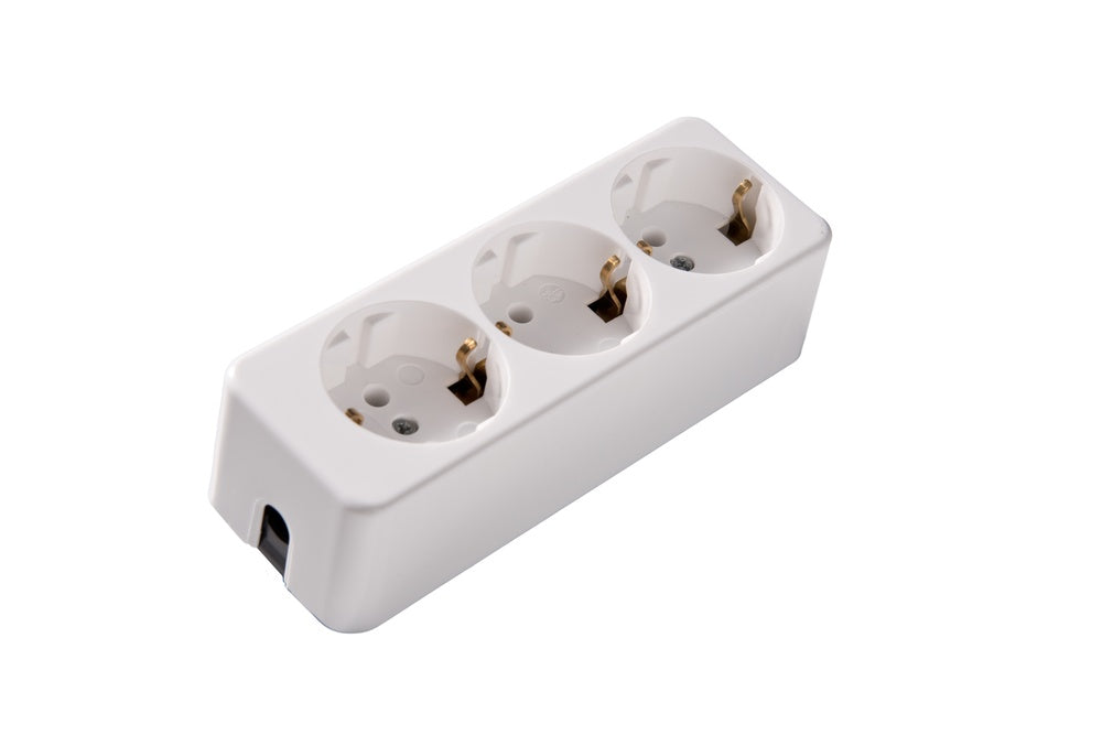 Martin Kaiser 3 Socket Desktop Powerstrip Arctic White - 538/KWS [2 Stuks]