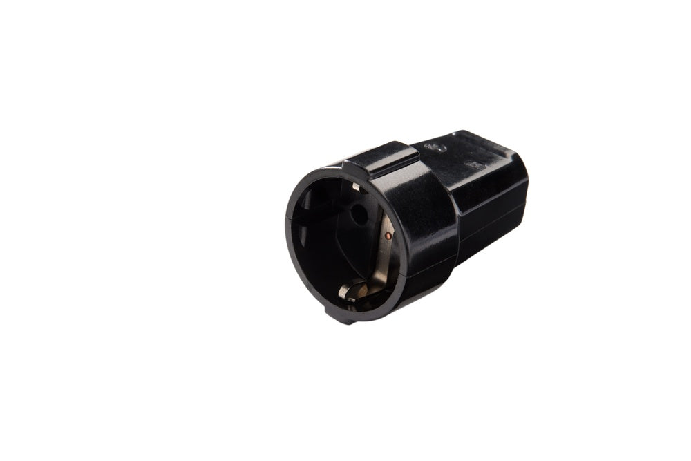 MK Professionele Duroplast Koppeling Socket Met Aarde Zwart - 634/SW [5 Stuks]