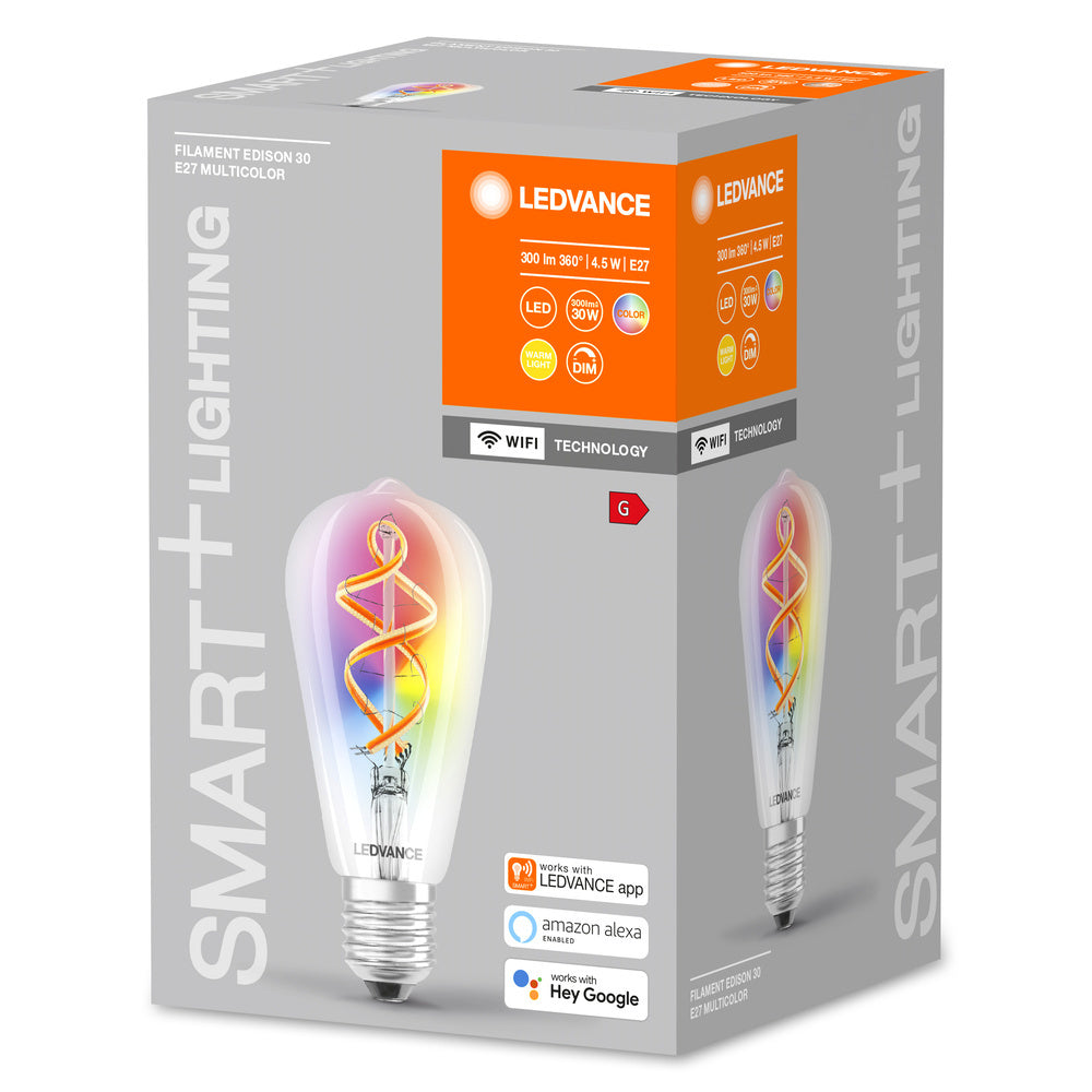 Ledvance Slimme Wifi Edison Rgbw Filament E27 Lamp 4.5W - 4058075609914