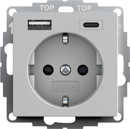 Dubbele Usb Type A/C Schuko Stopcontact Met Veiligheid Plus - 2459015