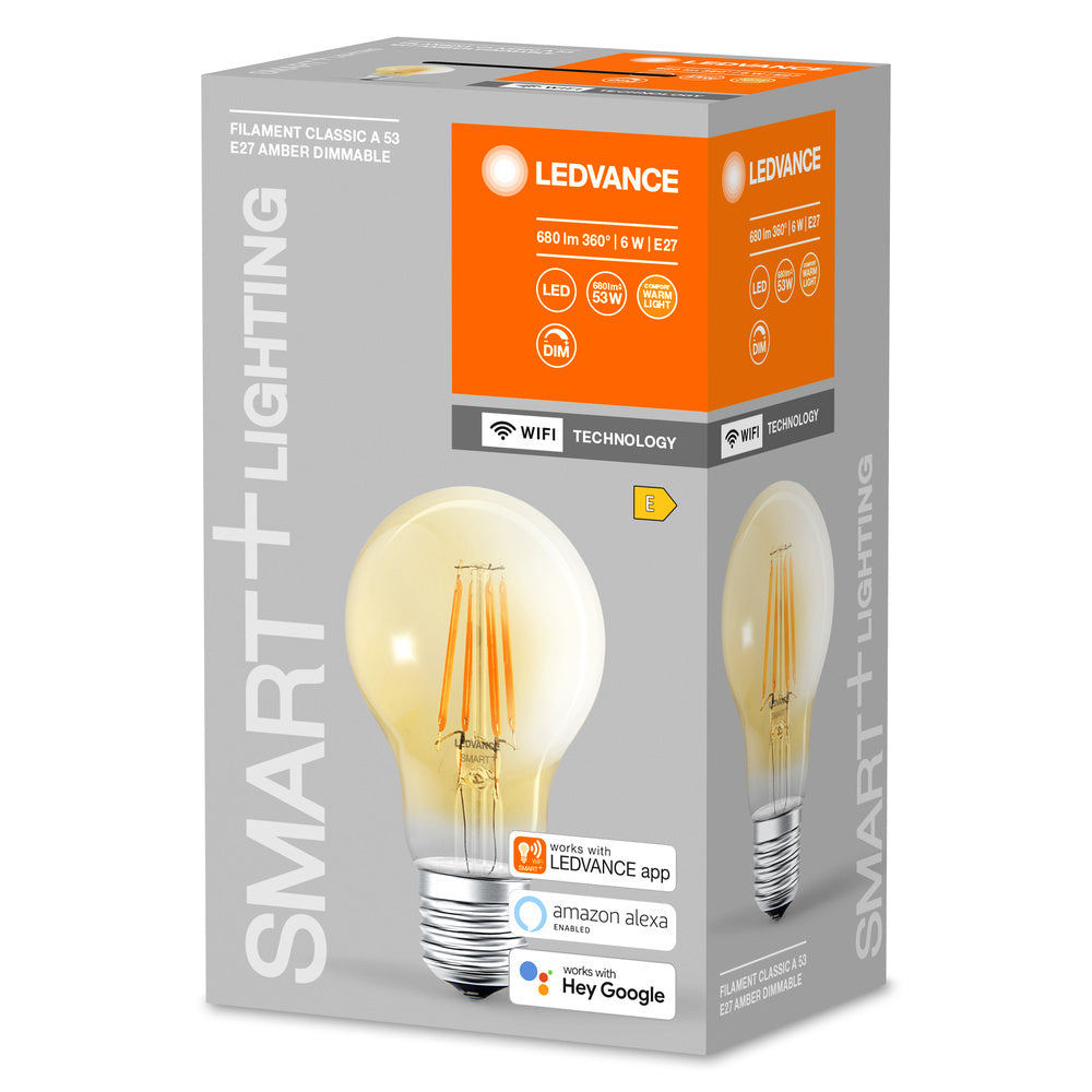 LEDVANCE Slimme WiFi Filament E27 Warm Witte Lamp 6W - 4058075610521