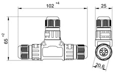 IP68 Waterdichte Kabel Doos 3P 32A 450V - CBIP68P3T