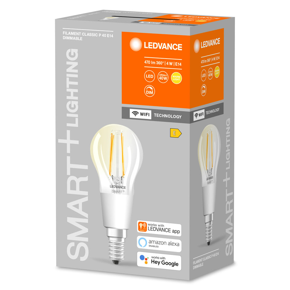 LEDVANCE Smart+ Wifi Filament Mini Lamp E14 4W 2700K - 4058075609778