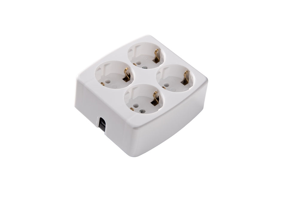Martin Kaiser 4-Socket Desktop Voedingsstrip Vierkant Wit - 536/KWS [2 Stuks]