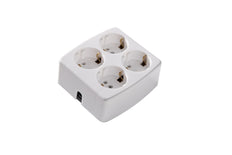 Martin Kaiser 4-Socket Desktop Voedingsstrip Vierkant Wit - 536/KWS [2 Stuks]