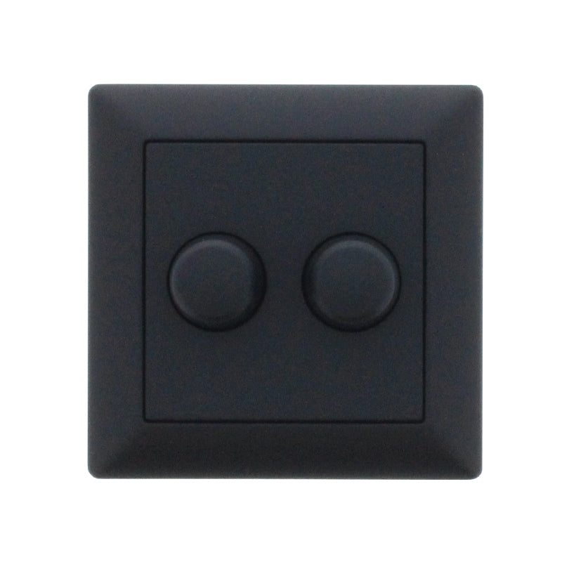 Zwarte Plastic Afdekking Plaat Voor GIRA Duo Dimmer RAL9005 - 891234