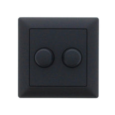 Zwarte Plastic Afdekking Plaat Voor GIRA Duo Dimmer RAL9005 - 891234