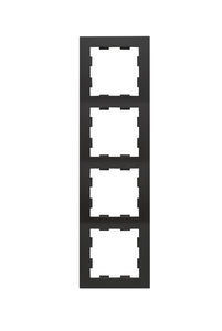 Peha Badora 4-Gang Afdekking Frame Matte Zwart - 00276772