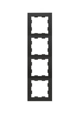 Peha Badora 4-Gang Afdekking Frame Matte Zwart - 00276772
