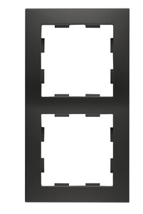 Peha Badora 2-Gang Afdekking Frame Matt Zwart - 00276752