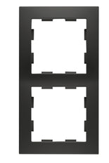 Peha Badora 2-Gang Afdekking Frame Matt Zwart - 00276752