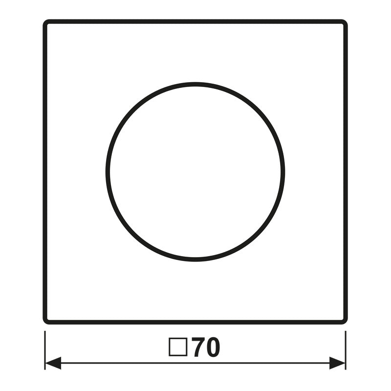 Jung LS Serie Zwarte Rotary Dimmer Afdekking - LS1740SW