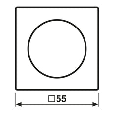 Jung A Range Rotary Dimmer Cover Black - A1740BFSW