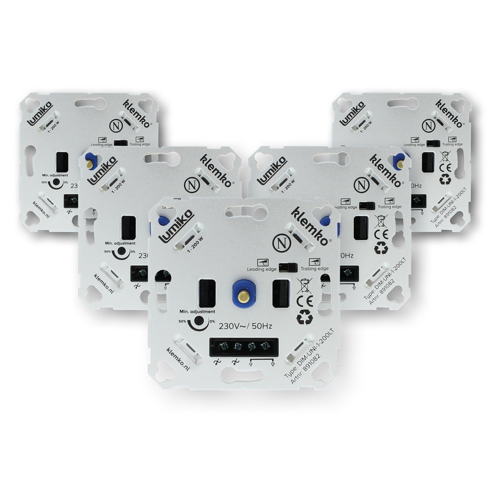 Klemko Lumiko Universeel Led Dimmer 200W - 891082-AP [5 Stuks]