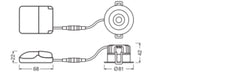 Ledvance 8W Vaste Led Inbouwspot IP44 Warm Wit - 4058075799547