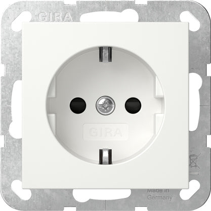 Gira Systeem 55 Veiligheid Plus SCHUKO Stopcontact Puur Wit - 445327