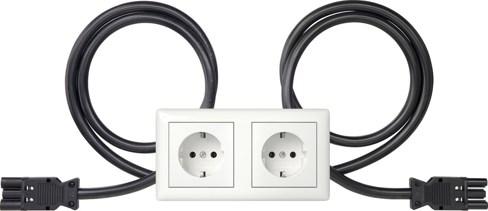 Dual SCHUKO Socket Outlet With Wieland Connectors - 493503