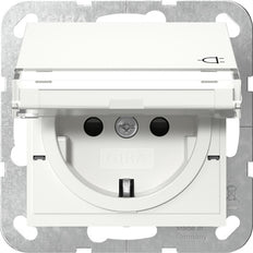 Gira Systeem 55 Schuko Veiligheid Plus Stopcontact Met Afdekking - 455703