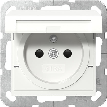 Gira Systeem 55 Veiligheid Plus Stopcontact Met Scharnierende Afdekking - 448803