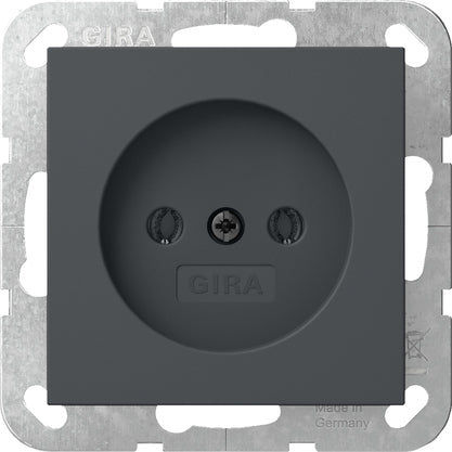 Gira Systeem 55 Niet-Geaarde Stopcontact 16A 250V Antraciet - 448028