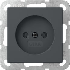 Gira System 55 Non-Grounded Socket 16A 250V Anthracite - 448028