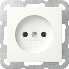 Gira Systeem 55 Niet-Geaarde Stopcontact 16A 250V Puur Wit Matt - 448027