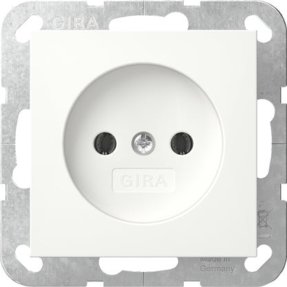 Gira Systeem 55 Niet-Geaarde Stopcontact 16A 250V Puur Wit - 448003
