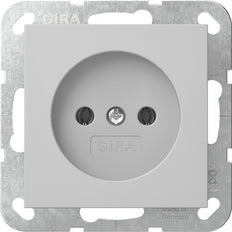 Gira Systeem 55 Stopcontact 2-Pool 16A 250V Grijs Matt - 4480015