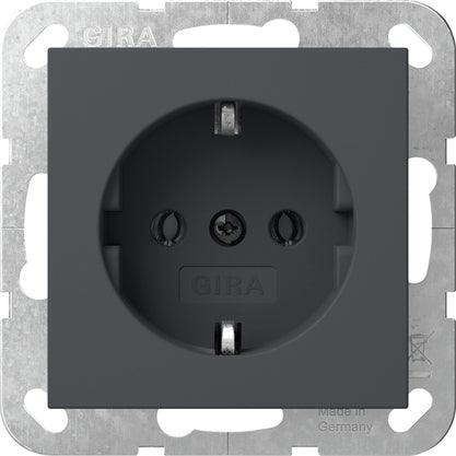 Gira System 55 Earthed Socket Outlet Anthracite - 418828