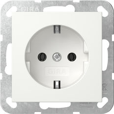 Gira System 55 SCHUKO Socket Outlet Pure White - 446603 [2 Pieces]